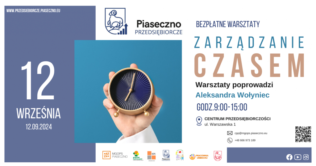 Bezpłatne warsztaty w Centrum Przedsiębiorczości „Zarządzanie czasem”