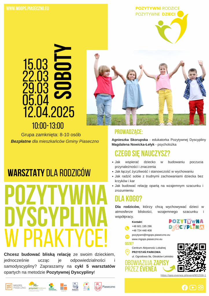 Warsztaty dla Rodziców- Pozytywna Dyscyplina w Praktyce