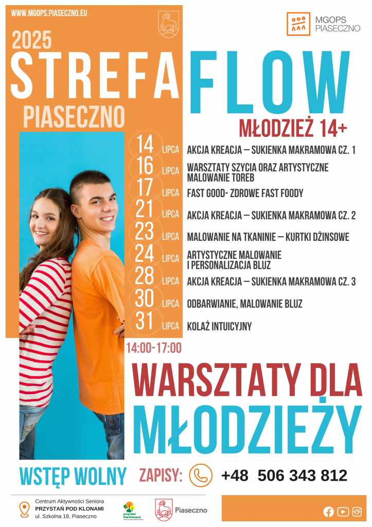 Strefa Flow- wakacyjne zajęcia dla młodzieży
