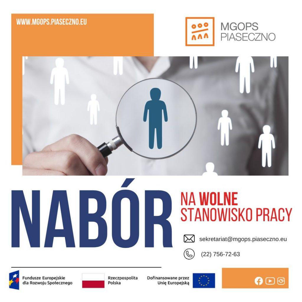 Nabór na wolne stanowisko pracy- Pracownik Socjalny