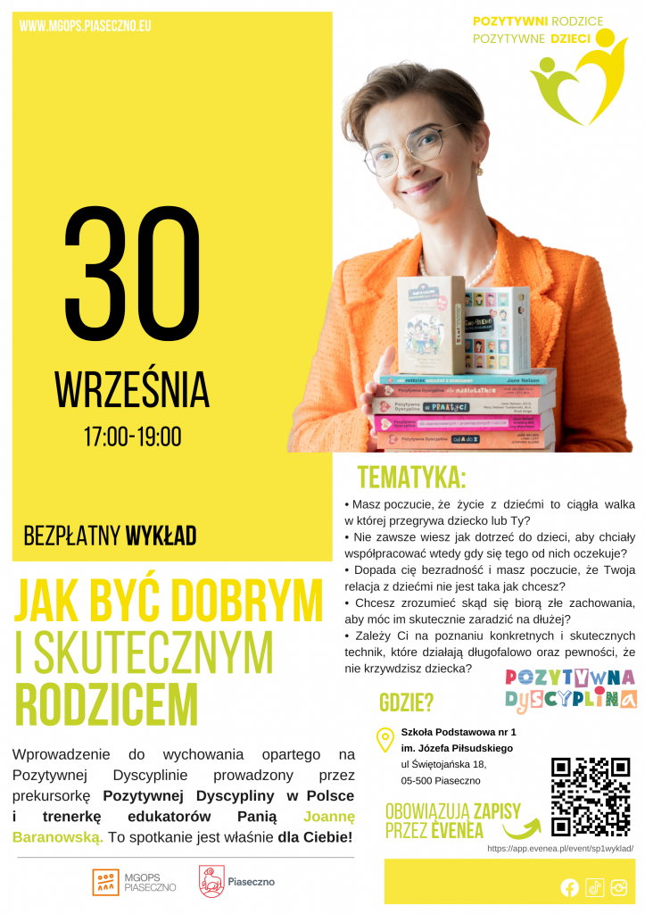Zaproszenie na bezpłatny wykład  „Jak być dobrym i skutecznym rodzicem”