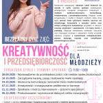 Centrum Przedsiębiorczości zaprasza młodzież szkolną na wyjątkowy i bezpłatny cykl: „Kreatywność i Przedsiębiorczość” dla Młodzieży”