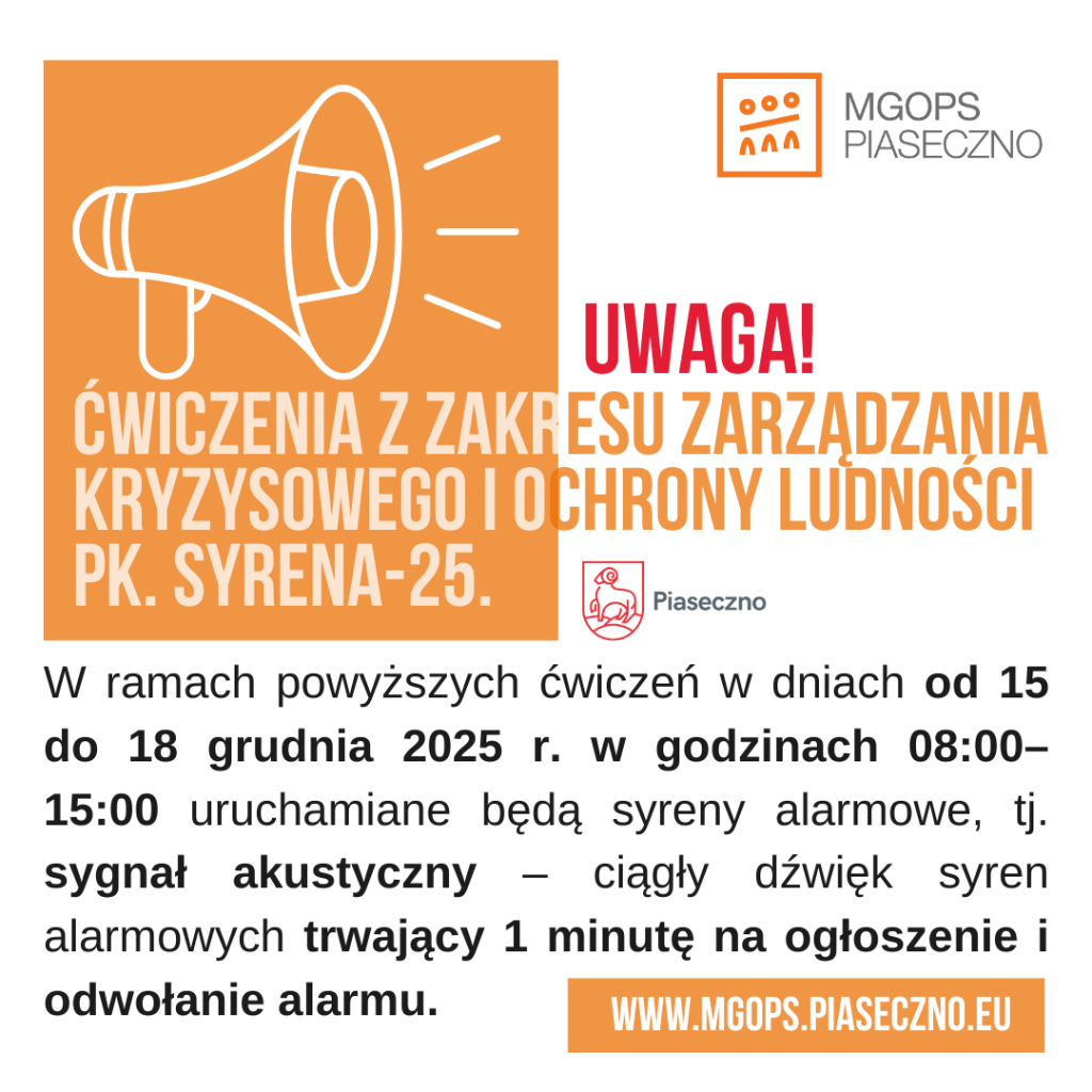 Ćwiczenia z zakresu zarządzania kryzysowego i ochrony ludności pk. Syrena-25