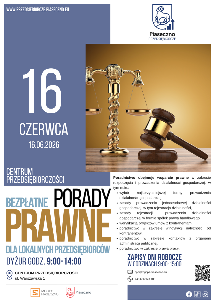 Bezpłatne konsultacje prawne dla lokalnych przedsiębiorców